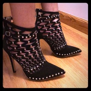 Studded black Heels from Diji Girls